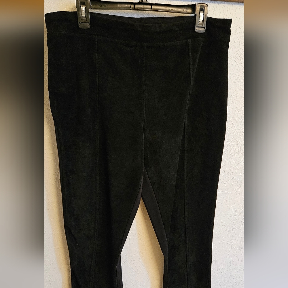 Faux Suede and Power Stretch Pants by Calvin Klein
